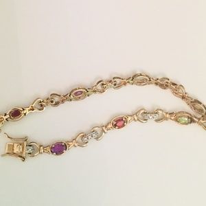 MULTI GEMSTONE & DIAMOND BRACELET